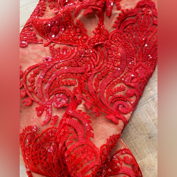 Free People Red Sequin Night Shimmers Mini Dress - Picture 16 of 17